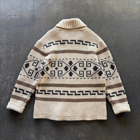 Vintage Pendleton Shawl Collar Wool Cardigan Southwestern Pattern Jacket Large - Picture 2 of 5